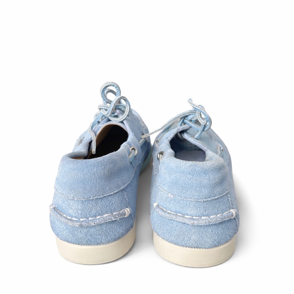 NWOT-Steve Madden Light Blue Suede Boat Shoes Loafer Women’s Size 8 - Picture 6 of 8